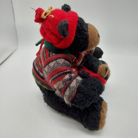 TJ Collection Black Bear Plush with Baby Bear 8'' Tall Decor Cabin Lodge - Picture 4 of 10